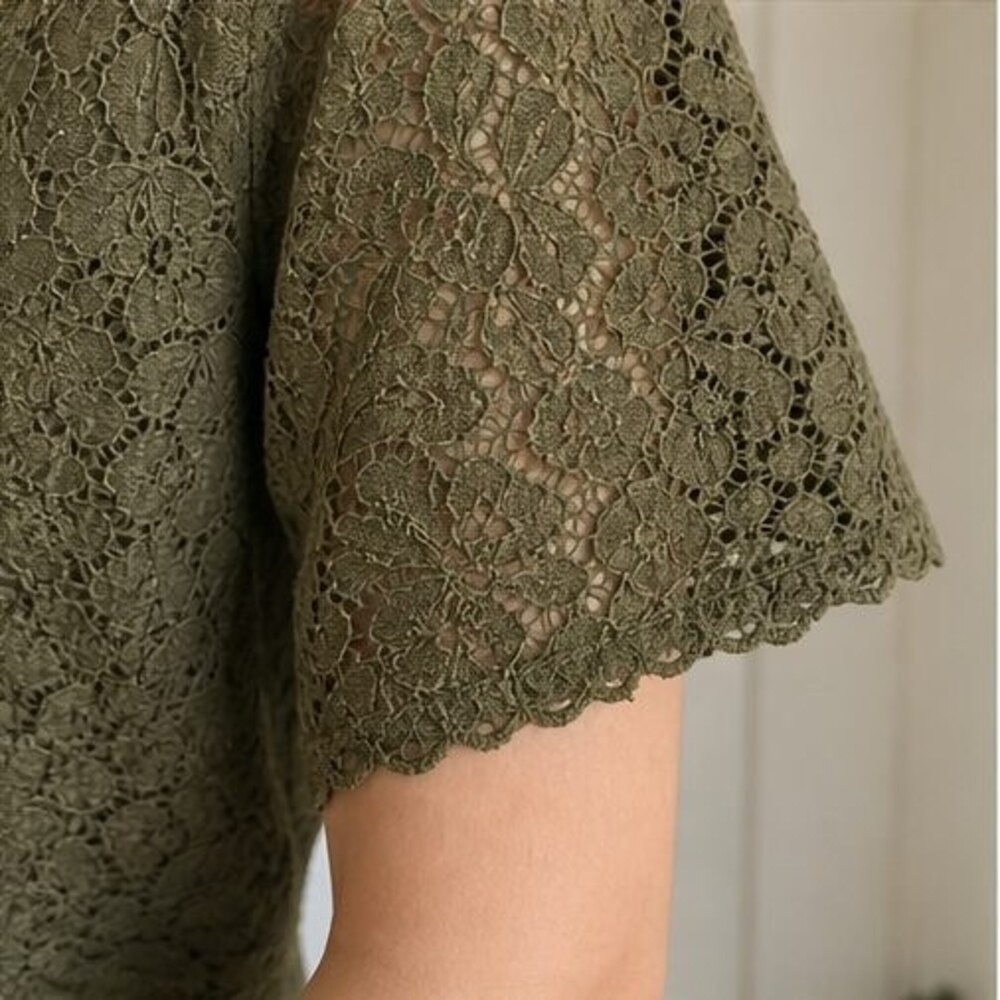 Olive Ruffle Blouse - Picture 5 of 6
